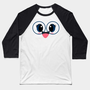 Cute Blue Eyes with Glasses Baseball T-Shirt